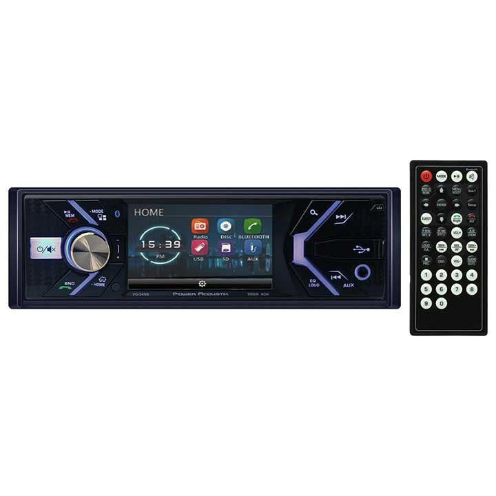 Power Acoustik 3.4" Single Din Receiver With Bluetooth