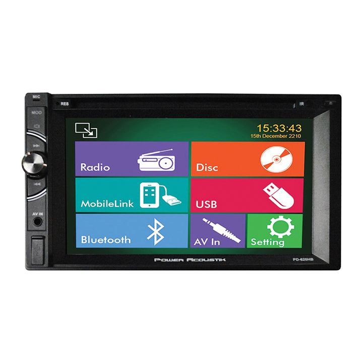 Power Acoustik 6.2" Double Din Receiver Bluetooth Hdmi