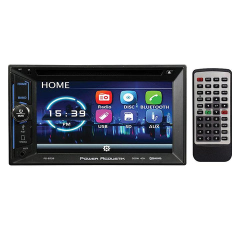 Power Acoustik 6.2" Double Din Dvd Receiver With Bluetooth