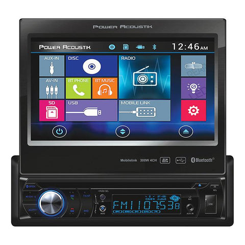 Power Acoustik S. Din 7" Flip Out Am-fm-cd-dvd-usb-bt Remote