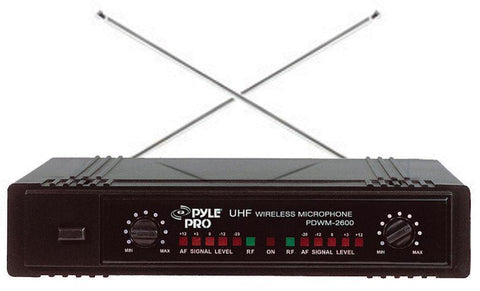 Pyle Pro Dual 2 Channel Vhf Wireless Microphone System 1 Mic And 1 Headset