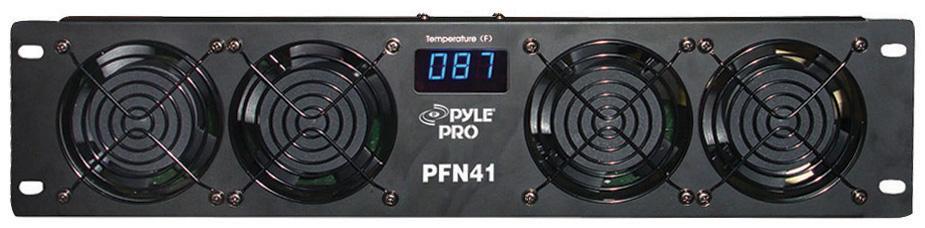 Pyle Rack Mount 4 Cooling Fans With Display