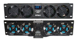 Pyle Rack Mount 4 Cooling Fans With Display