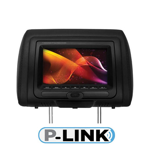 Planet Audio 7" Monitor In Headrest Dvd Usb-sd 3-color Skins Fm Modulated Wireless Remote