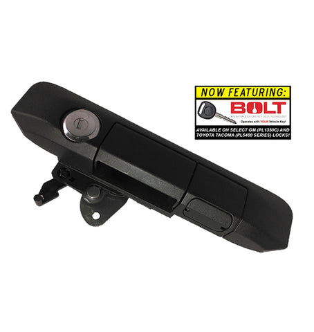 Pop & Lock Pl5400 Black Manual Tailgate Lock With Bolt Codeable Technology For 05-15 Toyota Tacoma