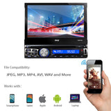 Pyle 7" Flip-out Single Din Dvd Receiver With Gps And Bluetooth