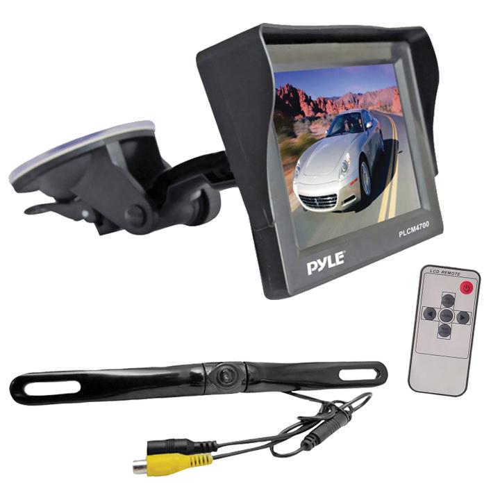 Pyle 4.7" Monitor W- Rearview License Plate Camera