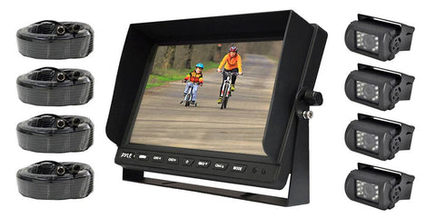 Pyle 10.1" Lcd Monitor With 4 Night Vision Cameras