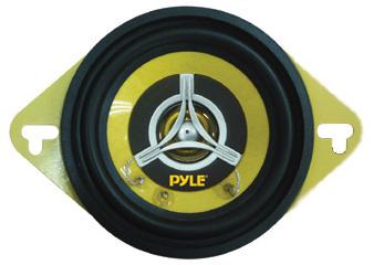 Speaker 3.5" 2-way Pyle Gear 120watts; Yellow Basket-cone