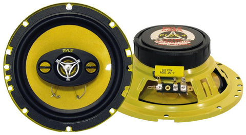 Speaker 6.5" 4-way Pyle Gear 300watts; Yellow Basket-cone