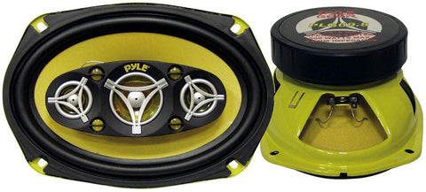 Speaker 6x9" 8-way Pyle Gear 500watts; Yellow Basket-cone