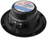 6 1-2'' 2-way Dual Cone Marine Speakers- Black 400w Max