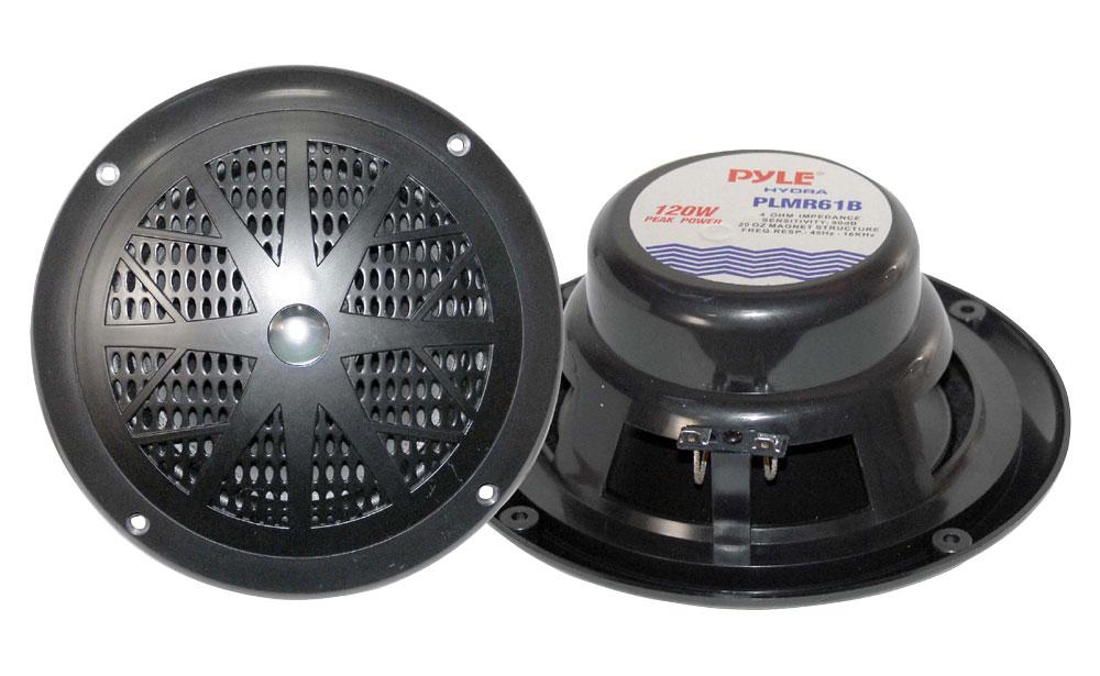 Pyle 6.5" Black Waterproof Marine Speaker