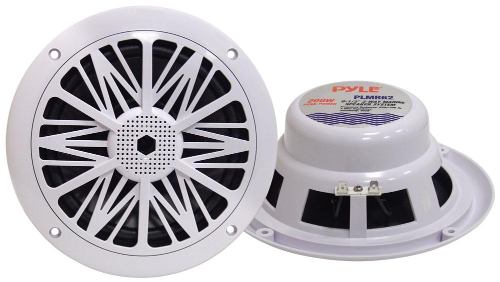 Marine Speaker 6.5" Pyle 2-way 200watts - White