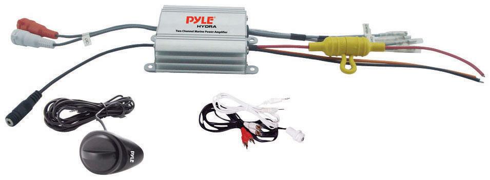 Pyle 2ch Waterproof Mp3-ipod Marine Power Amplifier -silver Fioinish