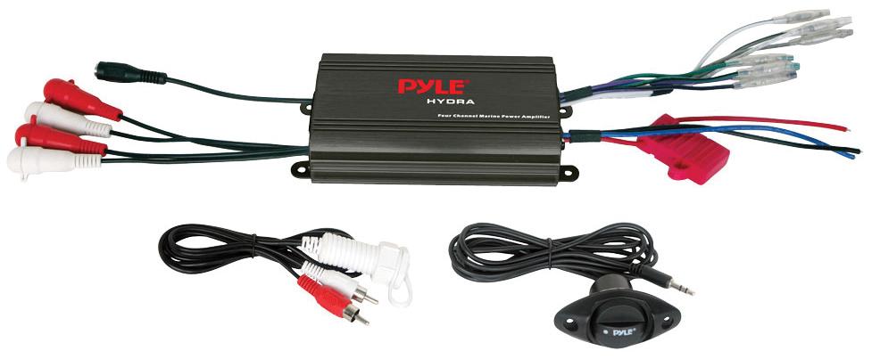 Pyle Marine 4ch Mp3-ipod Marine Power Amp-black Ffinish