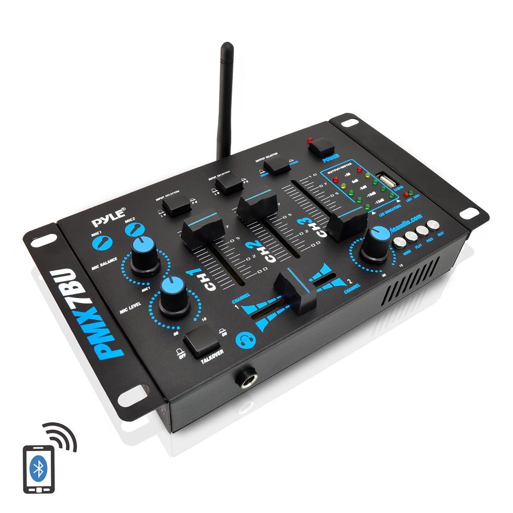 Pyle 3-ch B.t.dj Mp3 Mixer W-usb Flash Reader