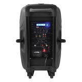 Pyle 12" 1000w Bt Portable Loudspeaker W-2 Wireless Mics And Remote Lcd Readout Rechargable.