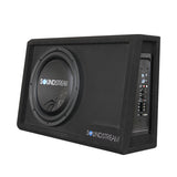 Soundstream 300w Class D Amplified Wedge Enclosure Box W- 10" Shallow Subwoofer