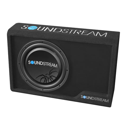 Soundstream 300w Class D Amplified Wedge Enclosure Box W- 10" Shallow Subwoofer