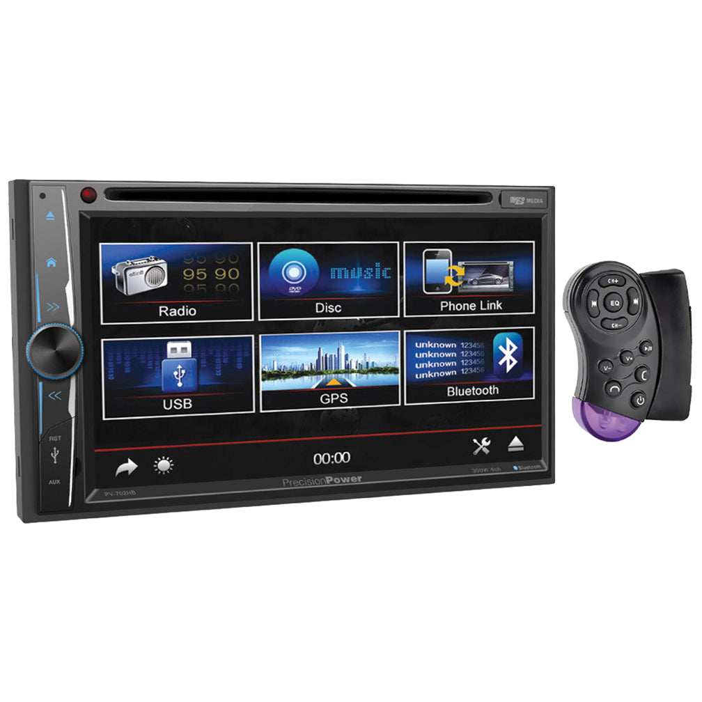 Precision Power 7" Lcd Dvd Ddin Indash Bluetooth Android Phonelink Remote