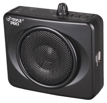 Pyle Waistband Usb Pa Amplifier With Microphone Black