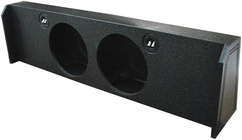 Qpower Dual 10" Empty Woofer Box For 2009-14 Ford F150 Under Seat Downfire