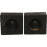 Qpower Empty 6.5" Speaker Enclosure Pair Qbomb (spray On Black Bedliner Coating)