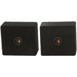 Qpower Empty 6.5" Speaker Enclosure Pair Qbomb (spray On Black Bedliner Coating)