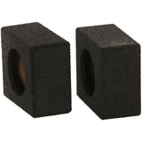 Qpower Empty 6.5" Speaker Enclosure Pair Qbomb (spray On Black Bedliner Coating)