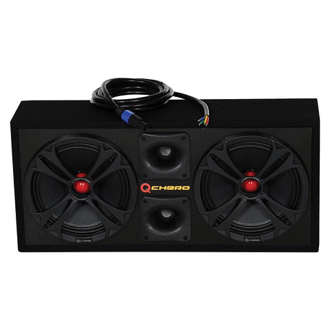 Qpower Loaded Chuchero (2) 10" Speakers & (2) Superztweeters Boxed Glossy Black