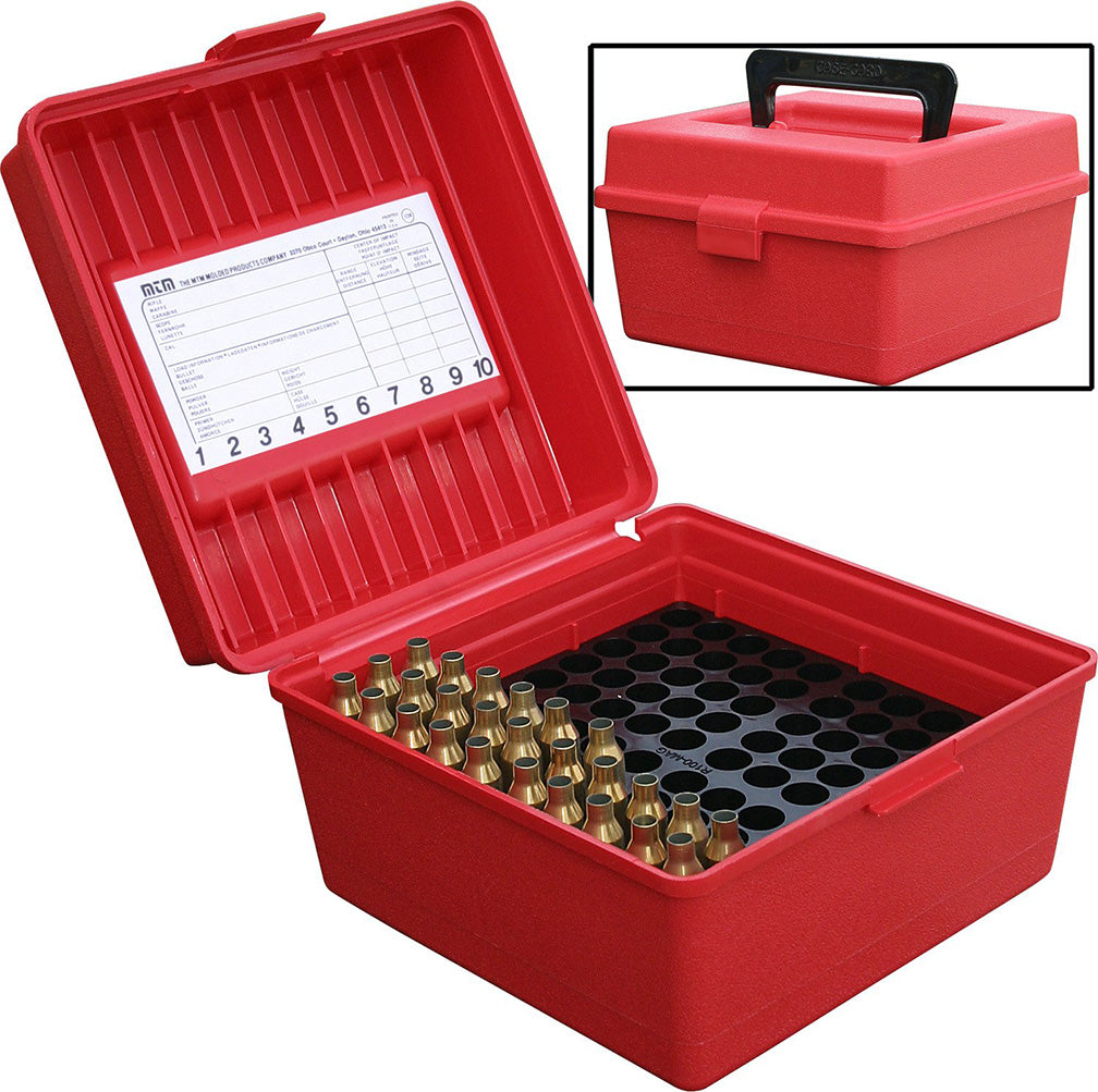 Mtm Deluxe Ammo Box 100 Round Handle Wsm Wssm Ultra Mag Red