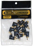 Rca Right Angle Adapter Black (*ralb*) 10 Pieces; Xscorpion