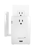 Amped High Power Plug In Wi Fi Range Extender Pass Thru Outlet Usb Charging