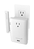 Amped High Power Plug In Wi Fi Range Extender Pass Thru Outlet Usb Charging