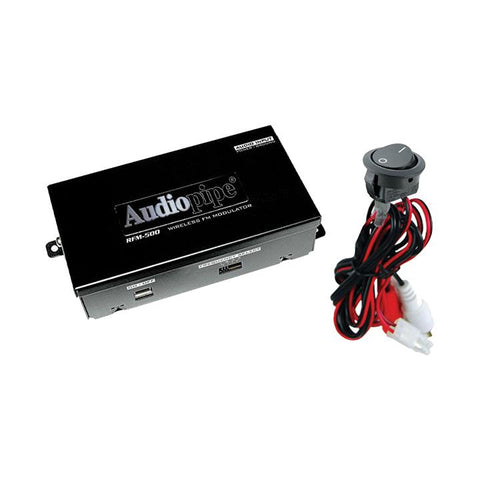 Wireless Fm Modulator Audiopipe 2 Ch. On-off Switch;adj.output Level
