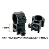 Utg 1 Inch -2pcs High Profile Picatinny-weaver Rings