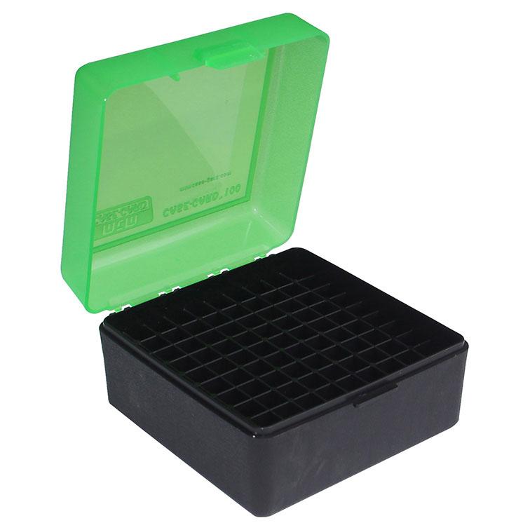 Mtm Ammo Box 100 Round Flip-top 22-250 243 308 Win 220 Swift  Black