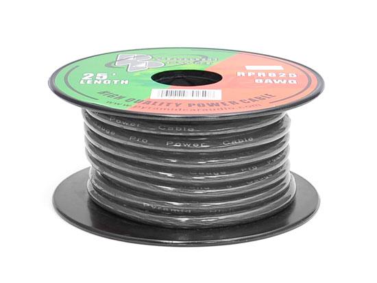 Wire Pyramid 8 Gauge Pro- Max 25 Ft. Spool Black