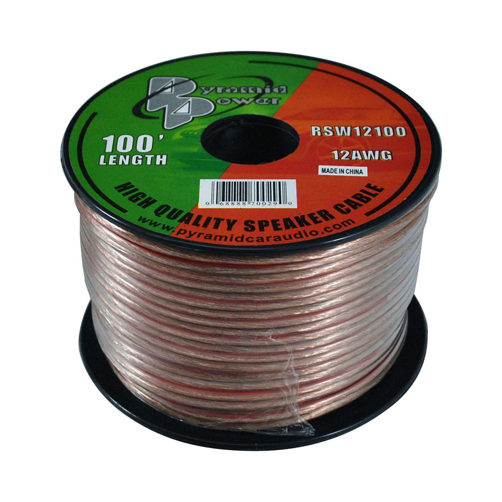 Speaker Wire Pyramid 12 Ga 100' Clear