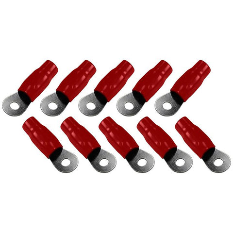 Orion Ring Terminal 1-0 Gauge 5-16 Hole- 10 Pack - Red