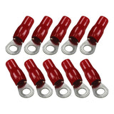 Orion Cobalt Series 4 Gauge Ring Terminals 10 Pcs.  5-16 Hole - Red