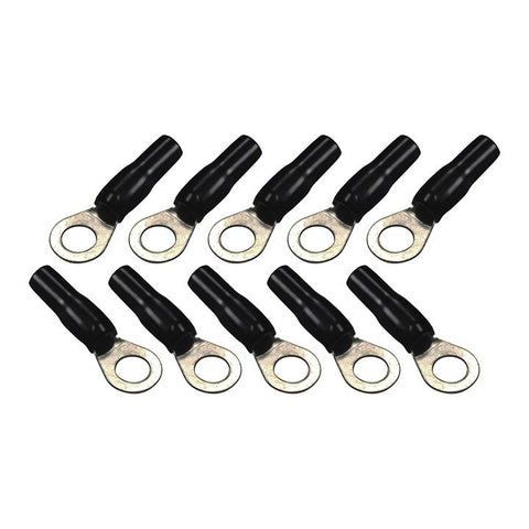 Orion Ring Terminal 8 Gauge 5-16 Hole - Black 10 Pcs.