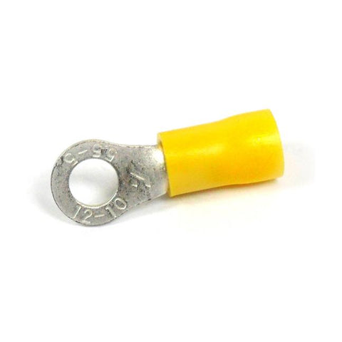 Ring Terminals #10 10-12 Ga. 100 Pcs; Yellow; Xscorpion