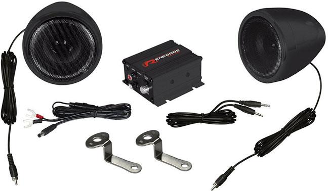 Renegade Motorcycle Kit Speaker And Amplifier 100w Max Black