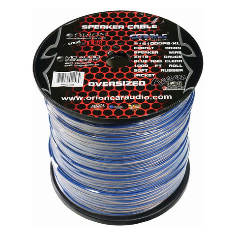 Orion Cobalt Oversize Speaker Wire 18 Gauge 1000 Ft. Blue-clear