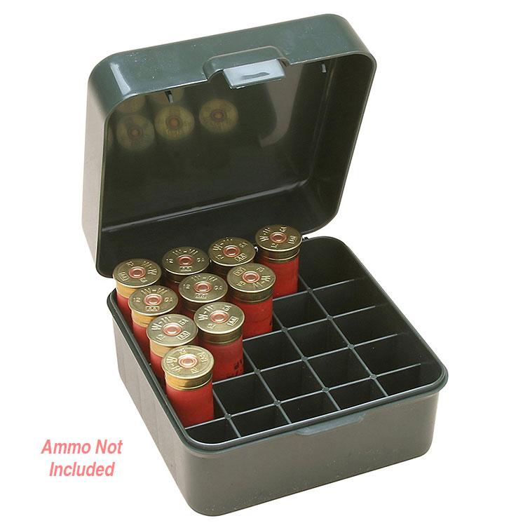 Mtm Shotshell Box 25 Round Flip-top 12 20 Gauge Up To 3 Inch Forest Green