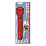 Maglite 2 Cell D  Flashlight Red-blister Pack