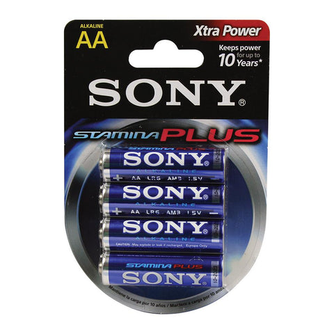 Sony Alkaline Stamina Plus Aa 4 Batteries Per Pack(am3b4d)