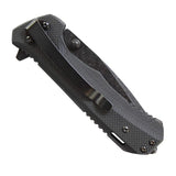 Schrade Liner Lock Folding Knife Partially Serrated Drop Point Blade G-10 Handle